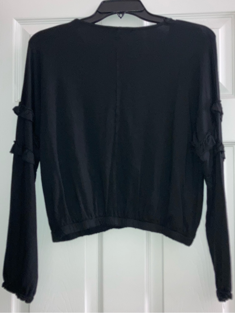 Black Ruffle Blouse - Picture 2 of 3